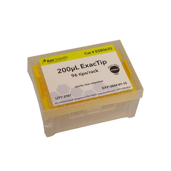 Pipet tips, ExacTip, 200ul tip